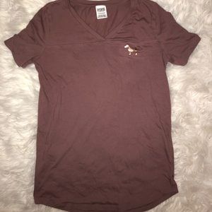 Mauve v neck from pink
